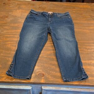 Chico's Dark Blue Cropped Denim Jeans